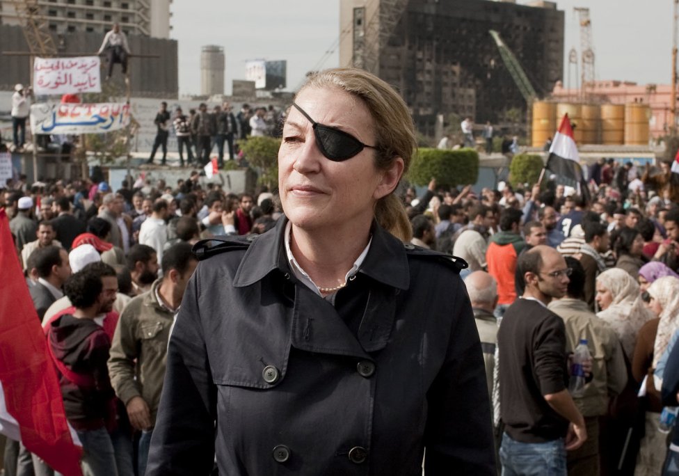 Marie Colvinová počas Arabskej jari v Káhire. Foto - ap
