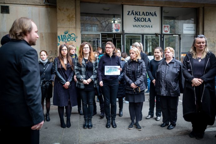 Protest učiteľov v roku 2019. Foto N - Tomáš Benedikovič