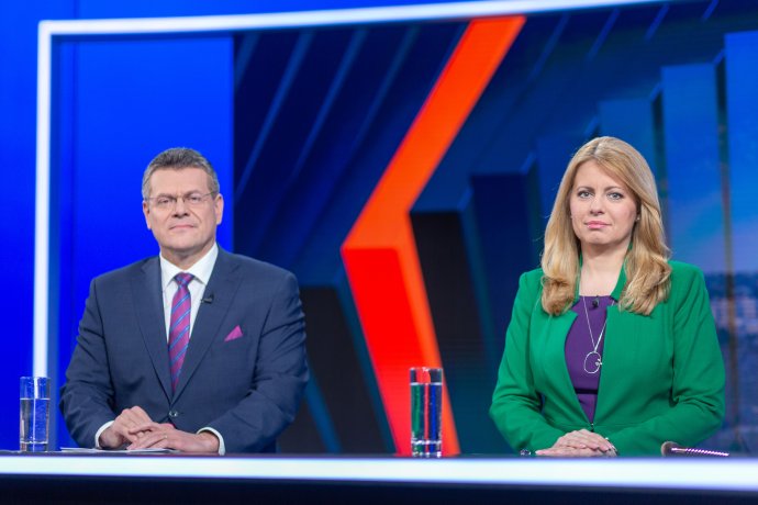 Debata prezidentských kandidátov na debatu na Markíze. foto N - Tomáš Benedikovič