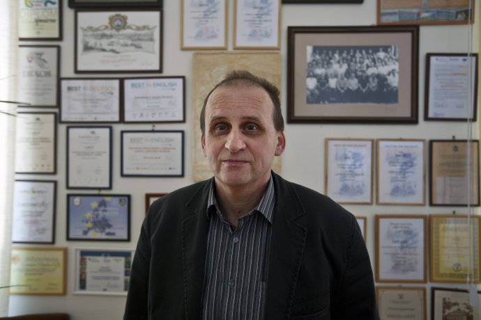 Andruskó Imre, a komáromi Selye János Gimnázium igazgatója. Fotó N - Andrej Bán