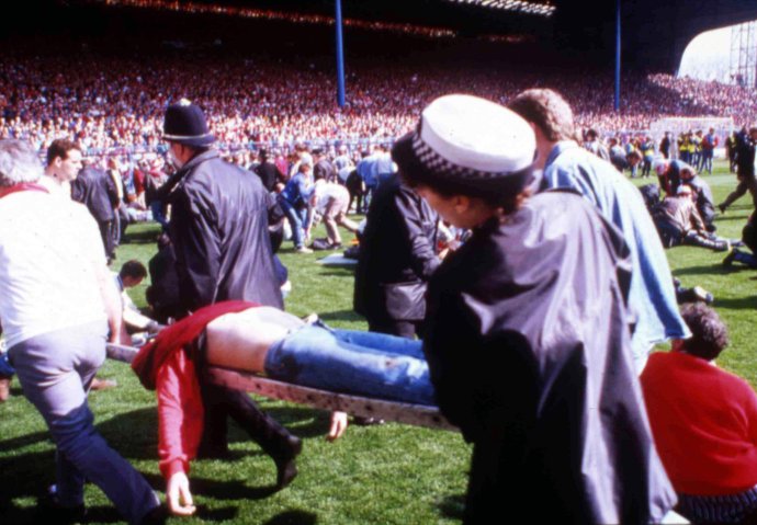 Tragédia na Hillsborough v roku 1989. Foto – AP