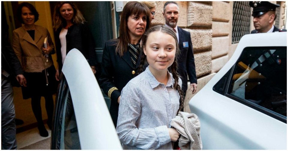 Greta Thunbergová v Ríme. Foto - AP