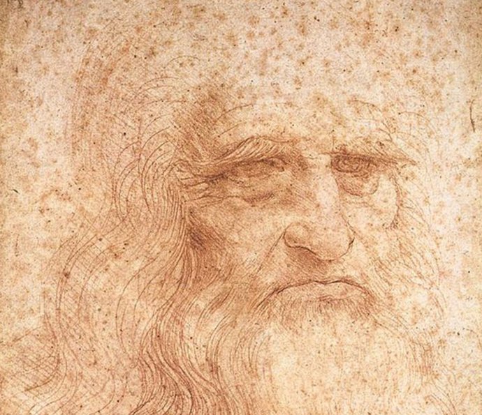 Leonardo da Vinci. Autoportrét, pravdepodobne z roku 1512. Zdroj – Wikimedia