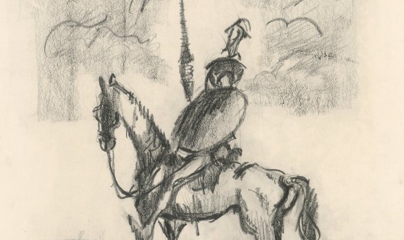 Cyprián Majerník: Don Quijote výrez). zdroj: SNG, web umenia: https://www.webumenia.sk/dielo/SVK:SNG.K_653