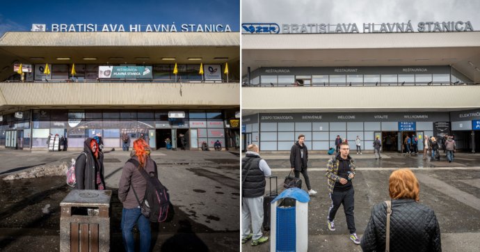 Bratislavskú stanicu v posledných rokoch mierne obnovili. Rok vyzerala ako na fotografii vľavo. Foto N - Tomáš Benedikovič