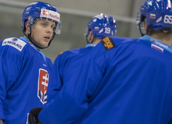 Adam Liška na tréningu počas MS v Košiciach. Foto - TASR