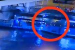 Snímka z videa, ktoré ukazuje zrážku dvoch lodí v Budapešti. Foto - TASR/AP