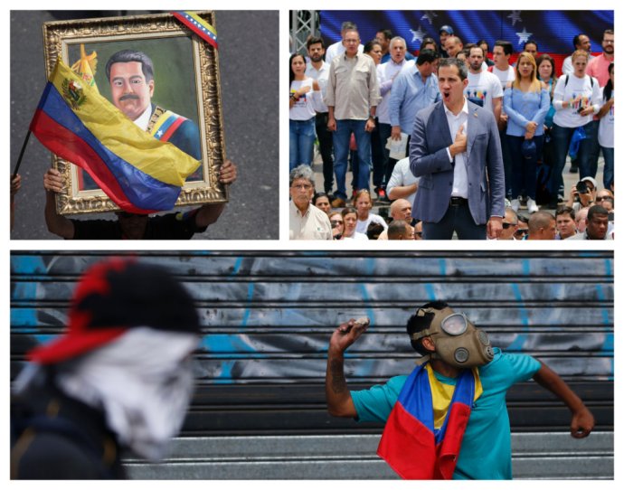 Venezuelský prezident Nicolás Maduro má stále pod kontrolou väčšinu armády. Foto - TASR/AP