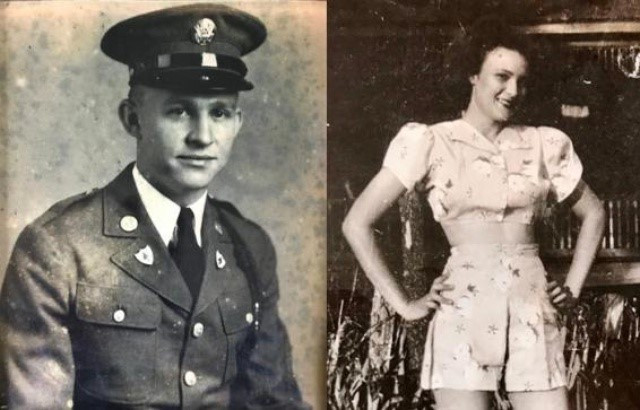 Kara Troy Robins a Jeannine Ganayová pred 75 rokmi. Foto – Facebook/99th Infantry Division MIA Project & Historical Society