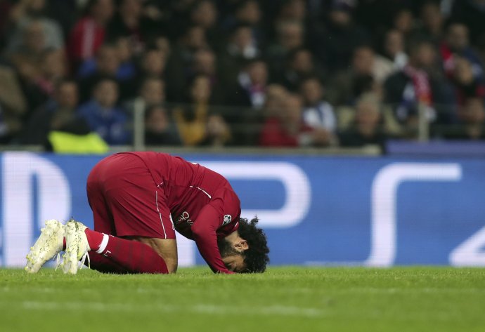 Salah oslavuje gól. Ilustračné foto - TASR/AP