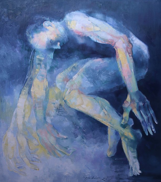 Paľo Michalič: TRANSFORMER II, 2019, olej, plátno, 90 x 80 cm