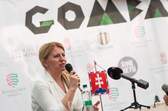 Čaputová na tábore v Gombaseku. Foto N - Robert Barca