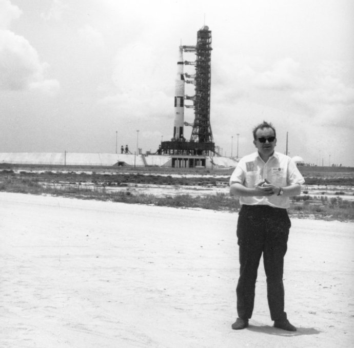 Karel Pacner na Myse Canaveral na Floride, odkiaľ štartovalo Apollo 11 na Mesiac. Foto – archív K. P.