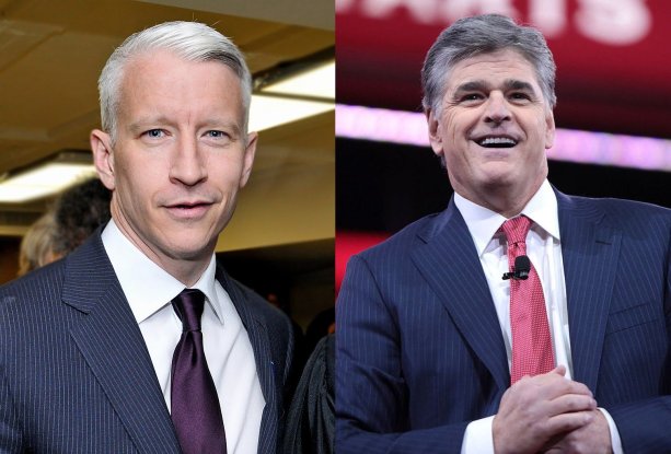 Anderson Cooper (left) and Sean Hannity – more alike than it might seem? Photos – Wikimedia/