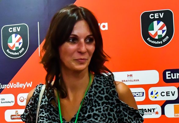Adriana Marčeková je ambasádorkou majstrovstiev Európy vo volejbale 2019. Foto - SVF/Ján Súkup