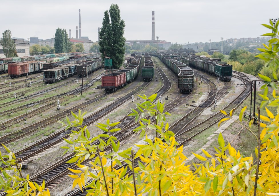 Južná železničná stanica v okupovanom Donecku. Foto - Tomáš Forró
