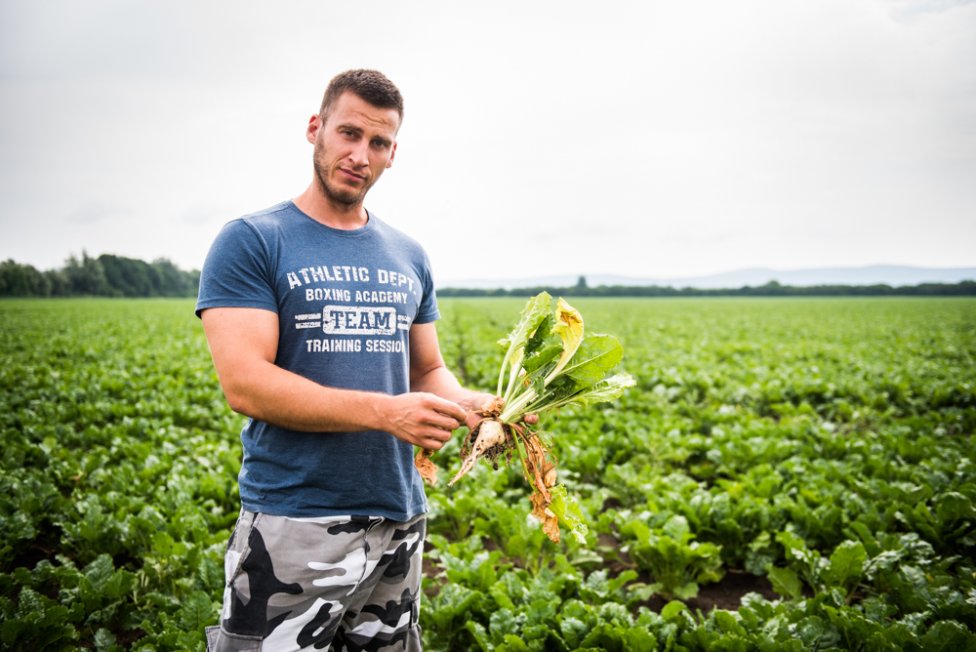 Agronóm Dávid Vavrík z družstva Veselé pri Piešťanoch. Foto – Tomáš Hrivňák