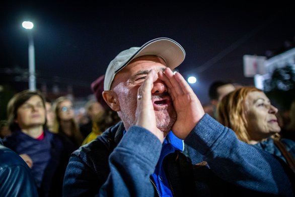 Záber z októbrového protestu Za slušné Slovensko. Foto N - Tomáš Benedikovič