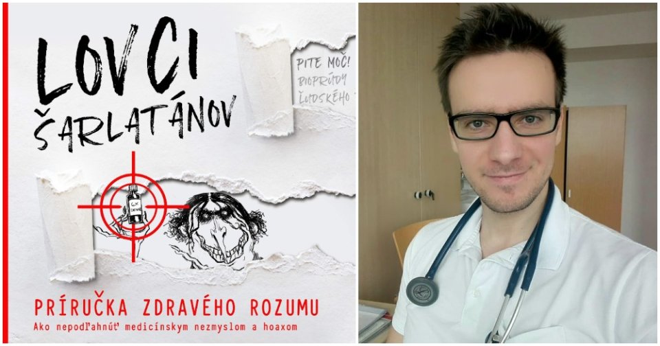 Nová kniha Lovcov šarlatánov a jeden z jej autorov Roland Oravský. Foto - archív R. O.
