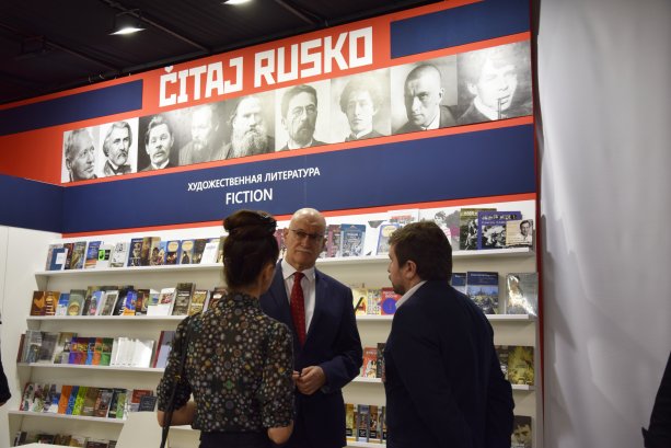 Vplyv ruských "záujmov" už necítiť iba v RTVS, ale aj na knižnom veľtrhu. Foto: oficiálna stránka ruského veľvyslanectva na Slovensku