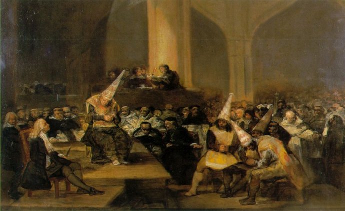 Scéna zo španielskej inkvizície od Francisca Goyu. Foto - Wikimedia