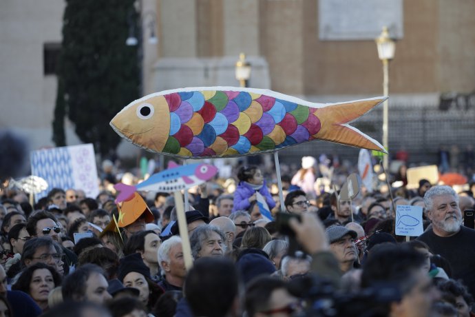 Demonštrácia Sardiniek v Ríme. Foto – TASR/AP
