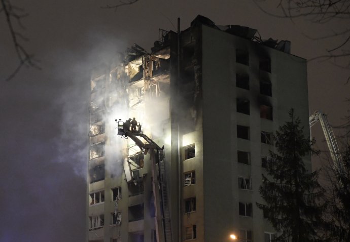 Zhorený bytový dom v Prešove. Zdroj - TASR