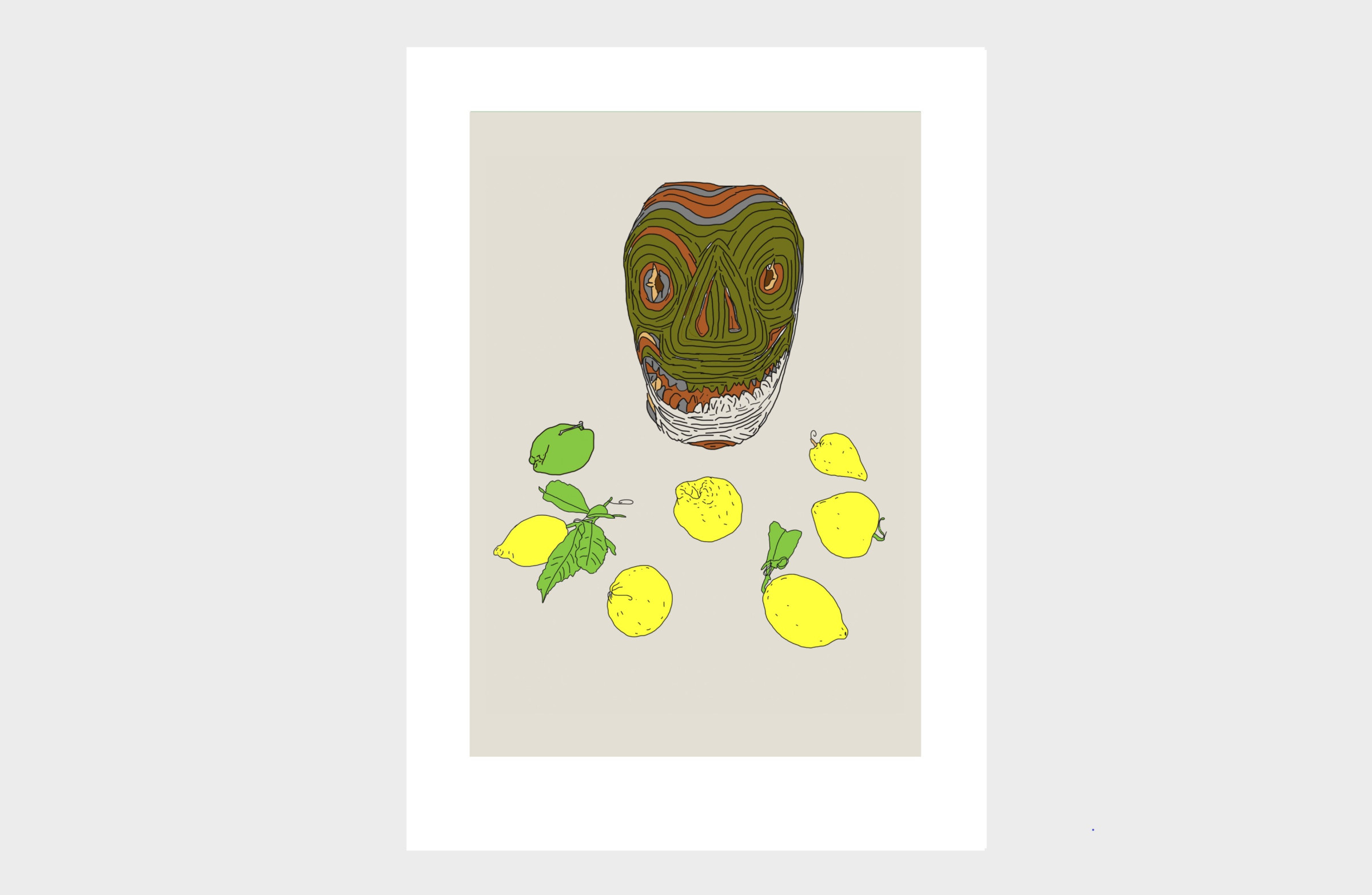 Terenove grafiky: Maska s citrónmi