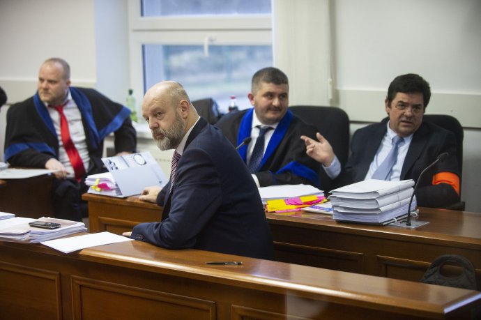 Pavol Rusko a Marian Kočner na pondelkovom súde. Foto - TASR