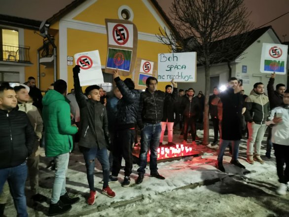 Protest proti kotlebovcom v Sabinove. Foto - Ladislav Duda