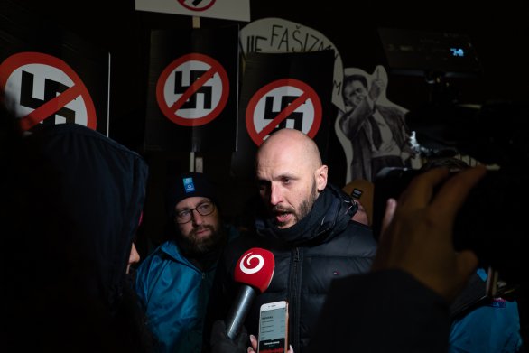 Líder PS/Spolu Michal Truban v Sabinove. Foto – PS/Spolu