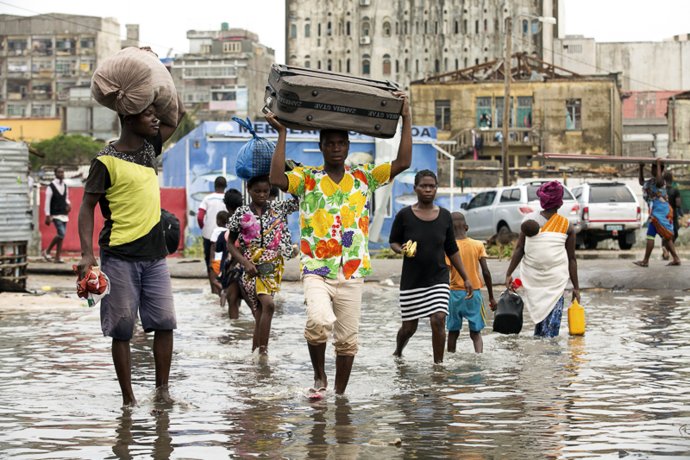 Záplavy v Mozambiku v roku 2020. Foto - TASR/AP