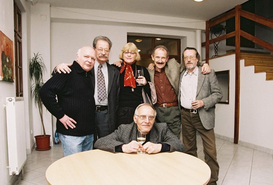Lajos Grendel, Tomáš Janovic, Mila Haugová, Dušan Dušek, Dušan Mitana a Pavel Vilikovský v roku 2006. Foto - Peter Procházka