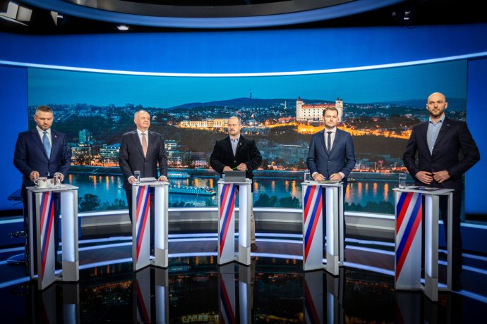 Finálová predvolebná debata na Markíze v roku 2020. Foto N - Tomáš Benedikovič