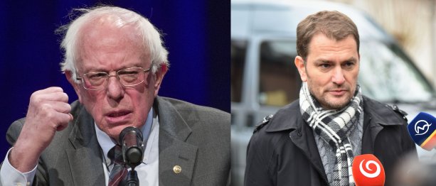 Bernie Sanders (vľavo) a Igor Matovič. Foto – TASR/AP