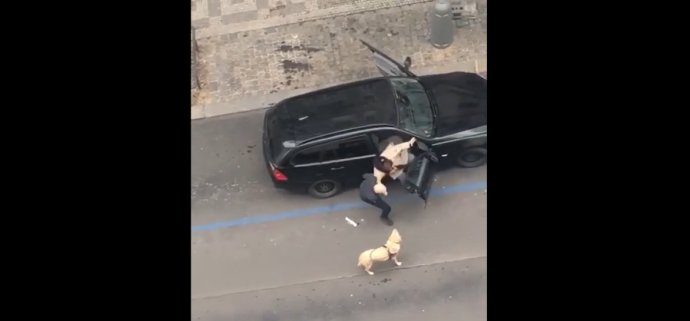 Udalosť zachytila na telefón jedna zo svedkýň. Foto – Adriana Bártlová