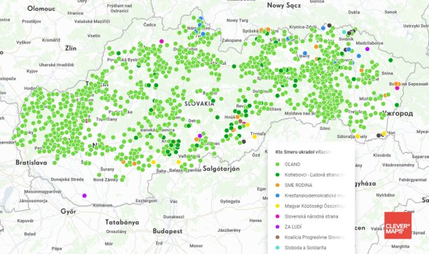 V Obciach Ktore Patrili Smeru Vitazilo Hlavne Oľano Porovnanie Vysledkov V Mestach A Na Vidieku A Aky Vplyv Mala Na Vysledok Bratislava Mapy A Tabuľky Dennik N