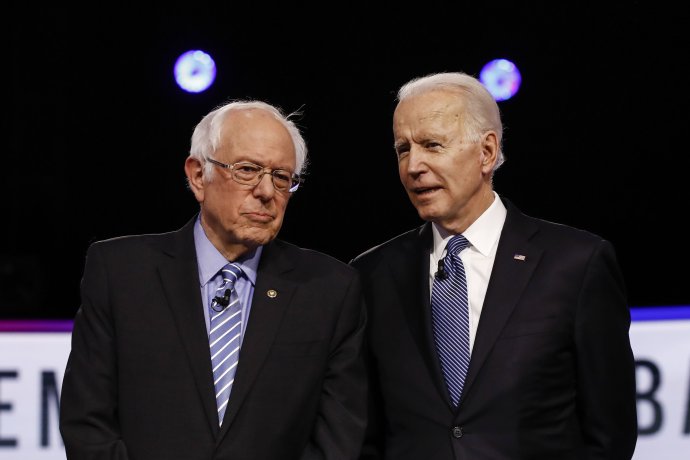 Bernie Sanders a Joe Biden. Foto - TASR/AP