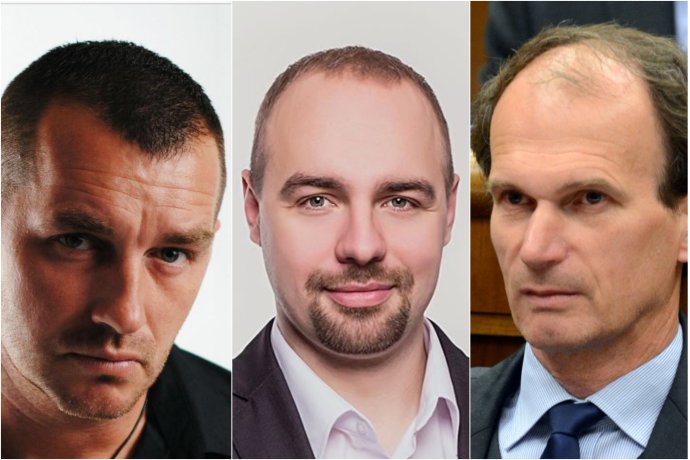 Ondrej Ďurica, Andrej Medvecký a Štefan Kuffa. Foto – TASR a FB kandidátov