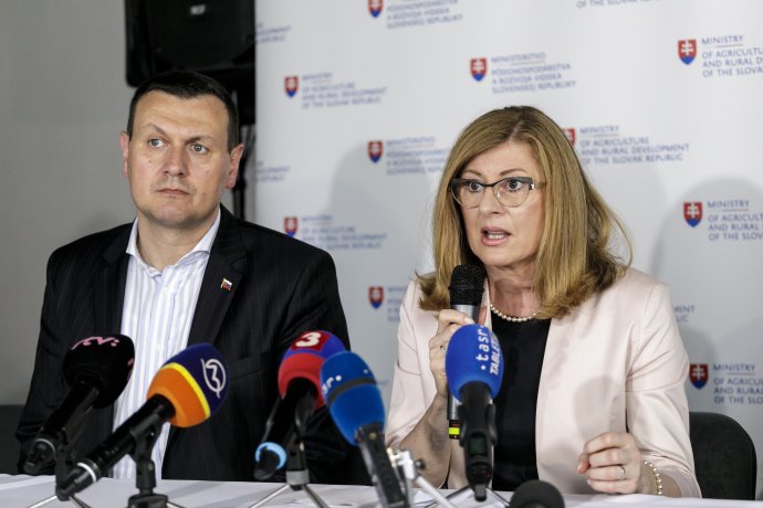 Milan Lapšanský spolu s bývalou ministerkou pôdohospodárstva za SNS Gabrielou Matečnou Foto - TASR