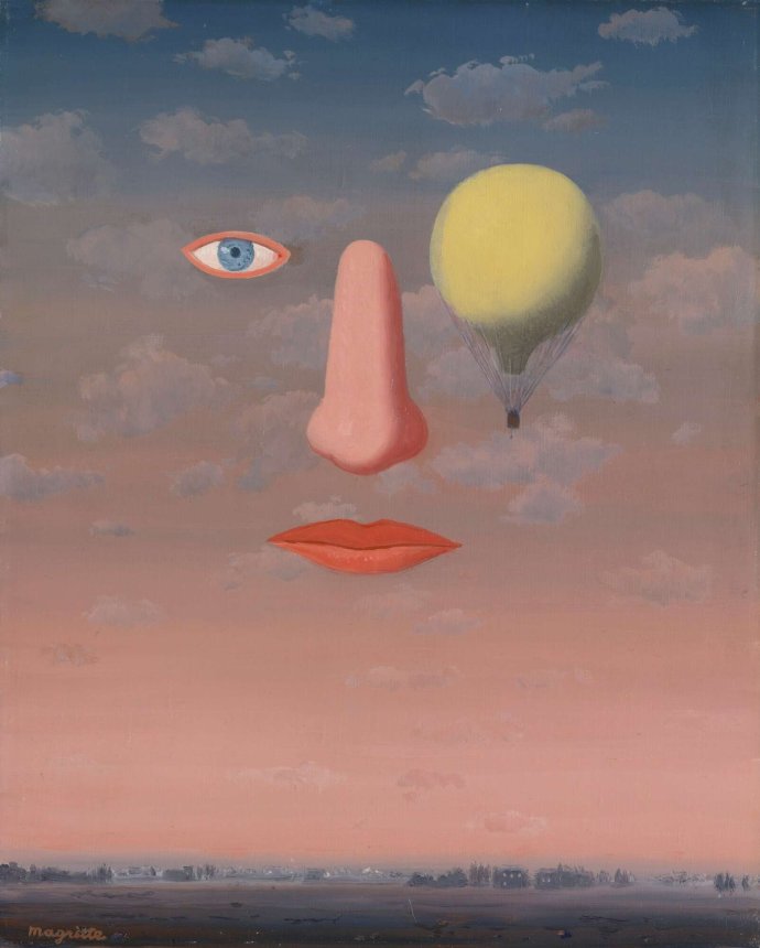 René Magritte: Dobré vzťahy; 1967, olej na plátne