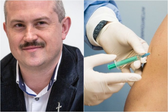 Marian Kotleba si myslí, že cez očkovanie bude niekto do ľudí vpichovať "nanočipy" a tým ich ovládať. Foto - N, TASR