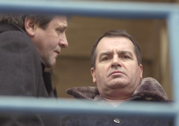 Alexander Rezeš (vpravo) a Ján Kozák v roku 2002. Foto - archív TASR/Svätopluk Písecký
