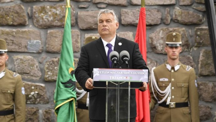 Viktor Orbán počas prejavu. Foto - Abouthungary.hu