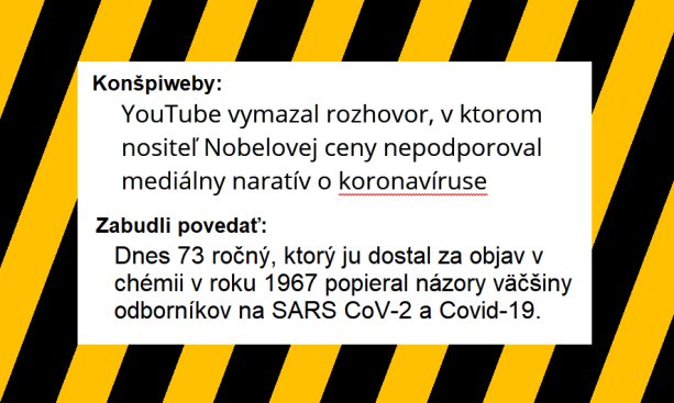 Konšpiweby o nositeľovi Nobelovej ceny zabudli povedať to, čo znižuje jeho dôveryhodnosť v danej oblasti