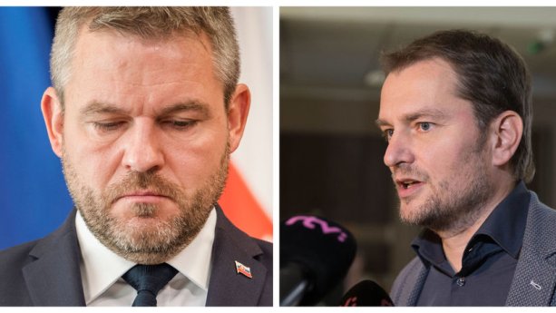 Poslední dvaja velitelia národnej hasičskej jednotky - Pellegrini a Matovič/ Zdroj: spravy.pravda.sk