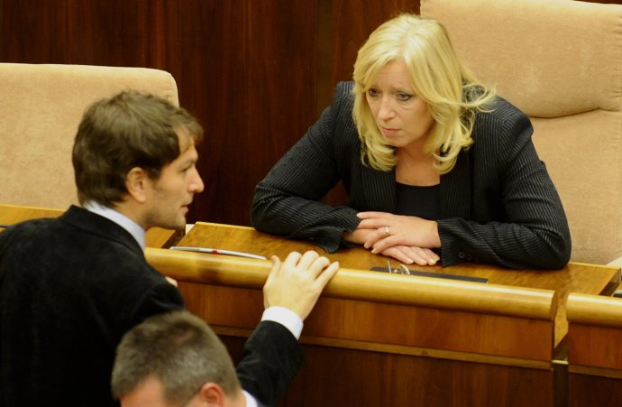 Iveta Radičová s Igorom Matovičom v novembri 2011. Foto - TASR