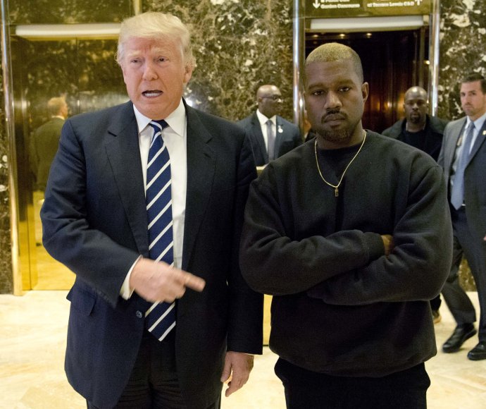 Donald Trump a Kanye West v roku 2016.