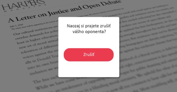Americká debata o&nbsp;„kultúre vymazávania“: ako to dopadne, keď sa extrém extrémom vybíja