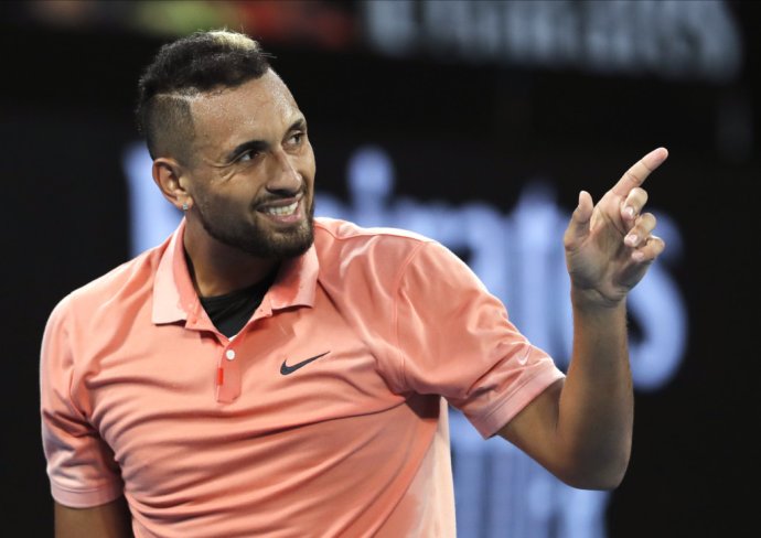 Kyrgios počas tohtoročného Australian Open. Foto - TASR/AP